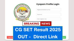 CG SET Result 2025