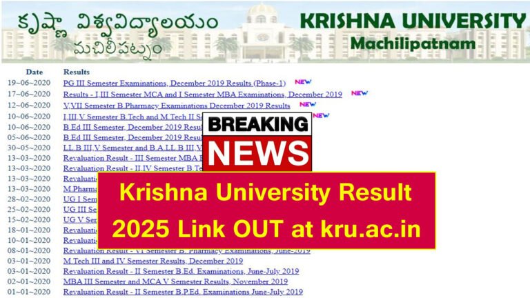 krishna university result 2025
